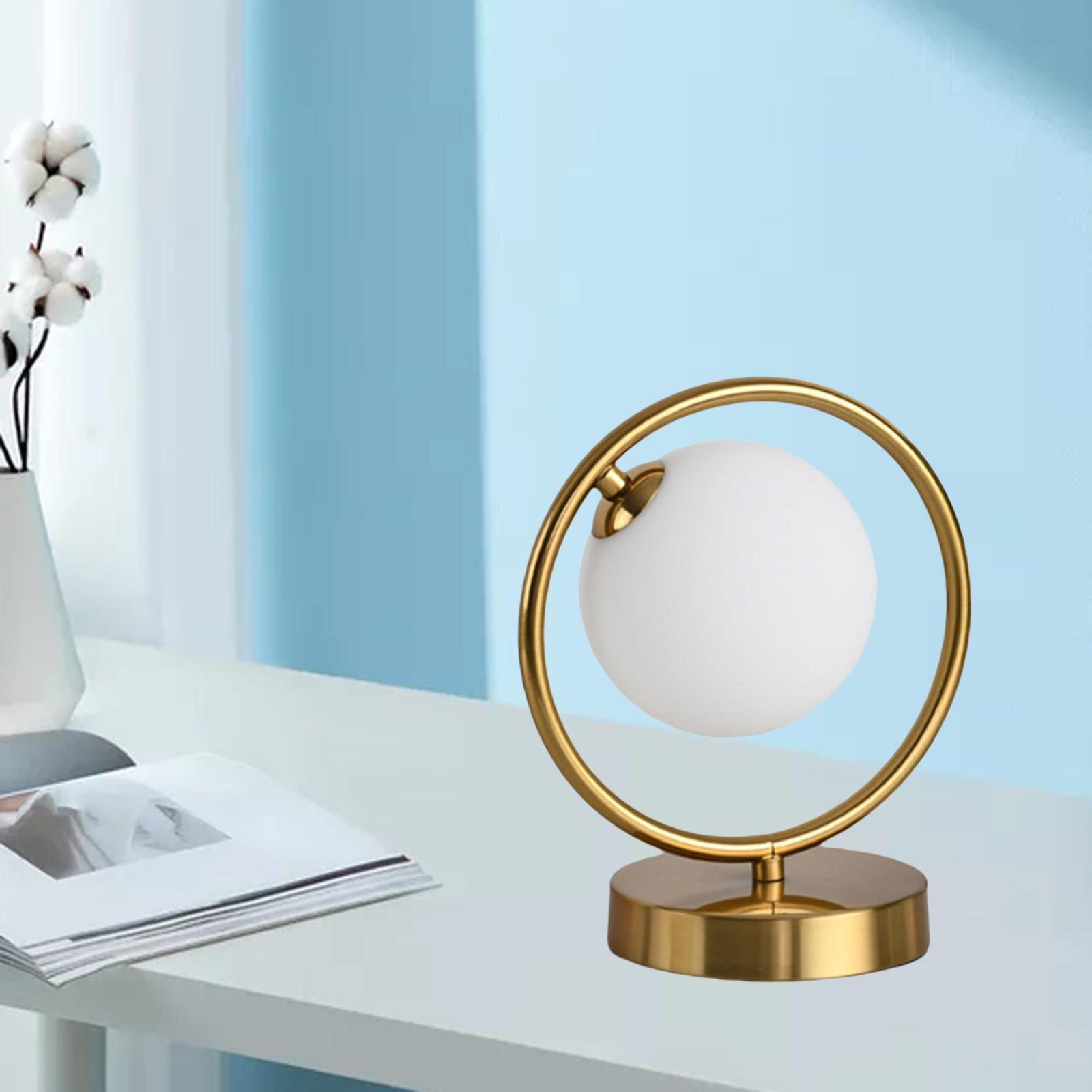 Dimmable Table Lamp Round Bedside Desk Night Light