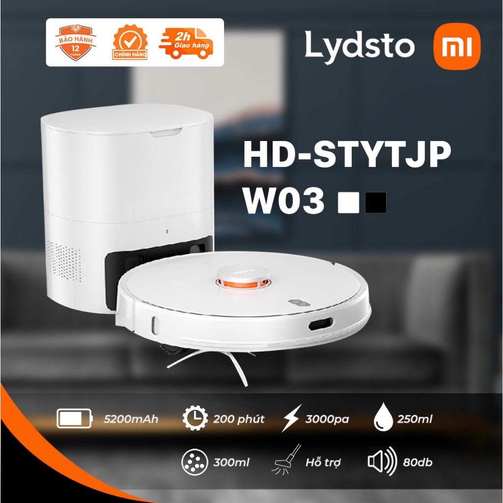 Robot Hút Bụi Lau Nhà Lydsto- HD-STYTJ-W03 hàng chính hãng