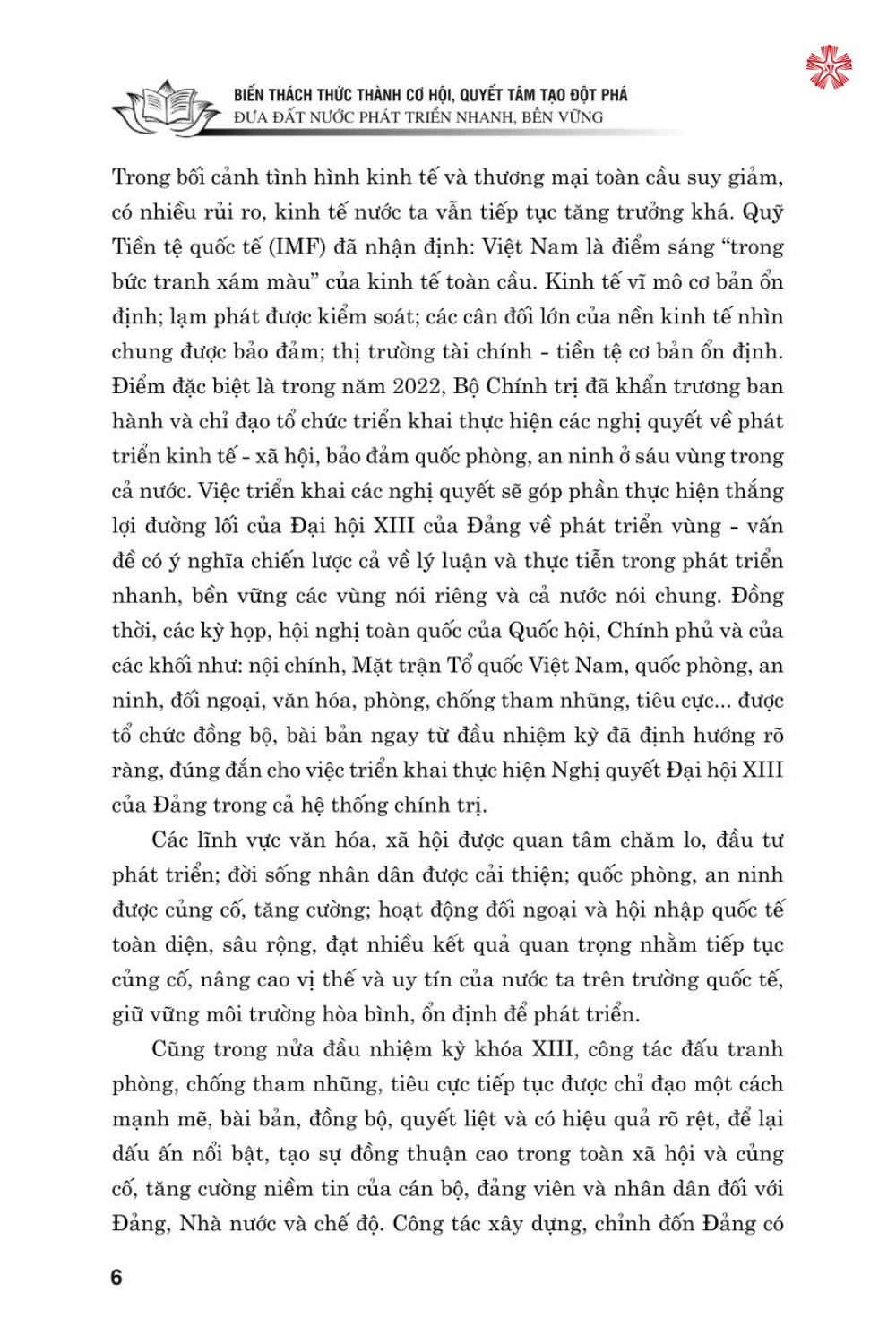 Biến thách thức thành cơ hội. Quyết tâm đột phá đưa đất nước phát triển nhanh, bền vững (bản in 2024)