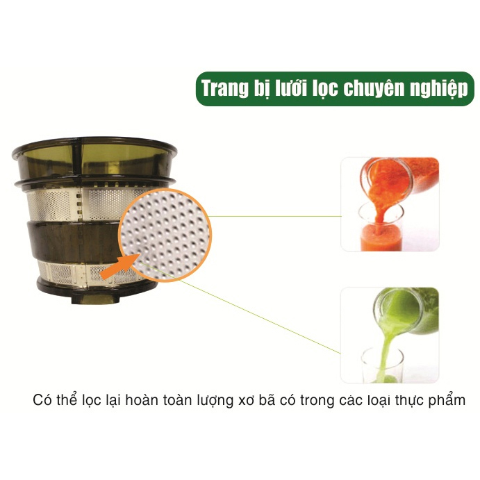 Máy Ép Trái Cây Tốc Độ Chậm Nguyên Trái Iruka I-52 (150W) - Hàng chính hãng