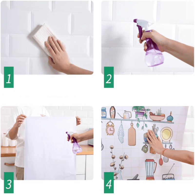 1 mét dài Decal dán bếp tráng nhôm dây treo vườn hoa khổ rộng 60cm