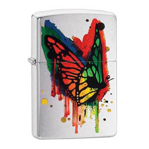 Bật Lửa Zippo 29392 Butterfly Brushed Chrome