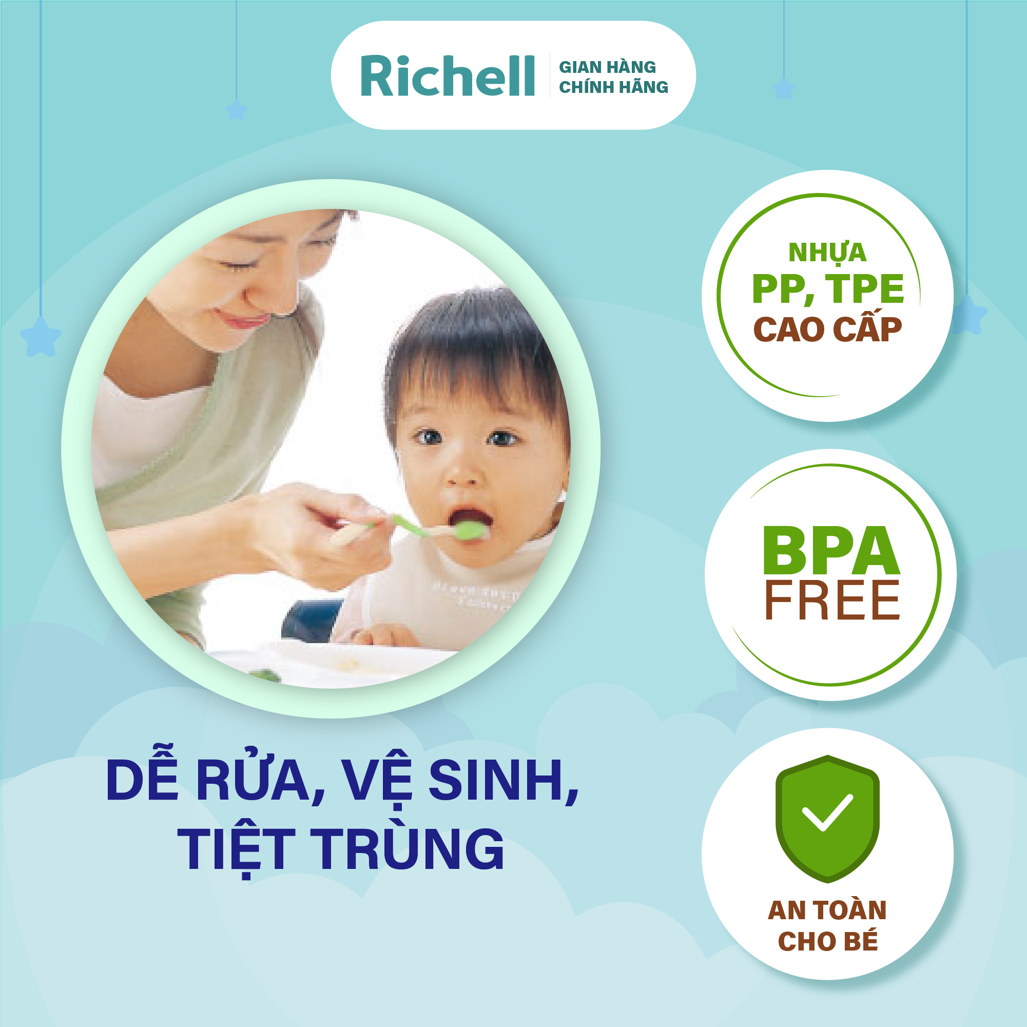 Muỗng mềm cho bé ăn dặm Richell Nhật Bản | Baby