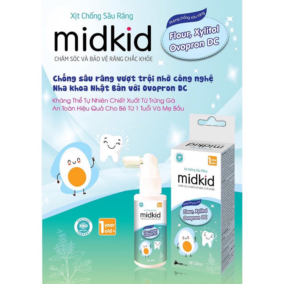 Xịt chống sâu răng Midkid 30ml