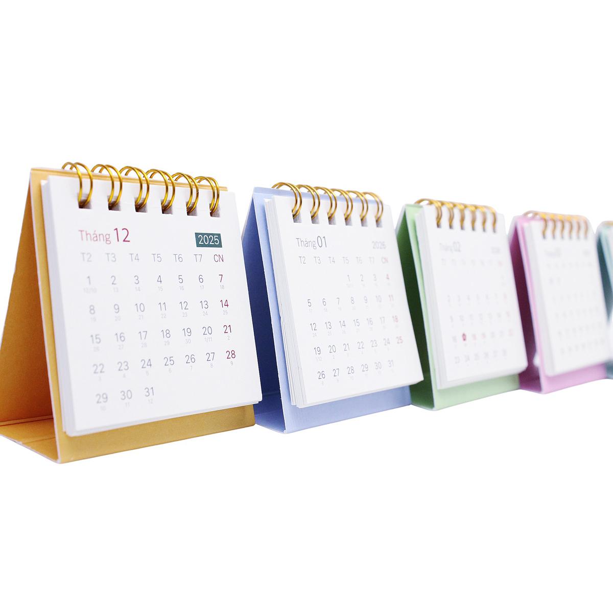 Lịch Bàn Teen Mini 2026 - Size XS - Linh Lan - Mẫu 2