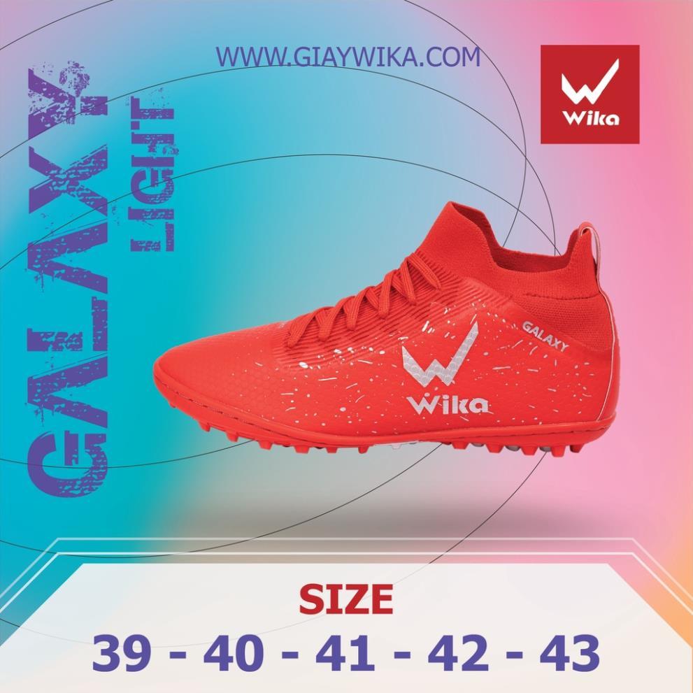 Giày Đá Bóng Nam Wika Galaxy Light Chính Hãng Thiết Kế Bề Mặt Vân Nổi, Đế Đinh Tròn Chống Trơn Trượt Đã Khâu Full Bộ Đế