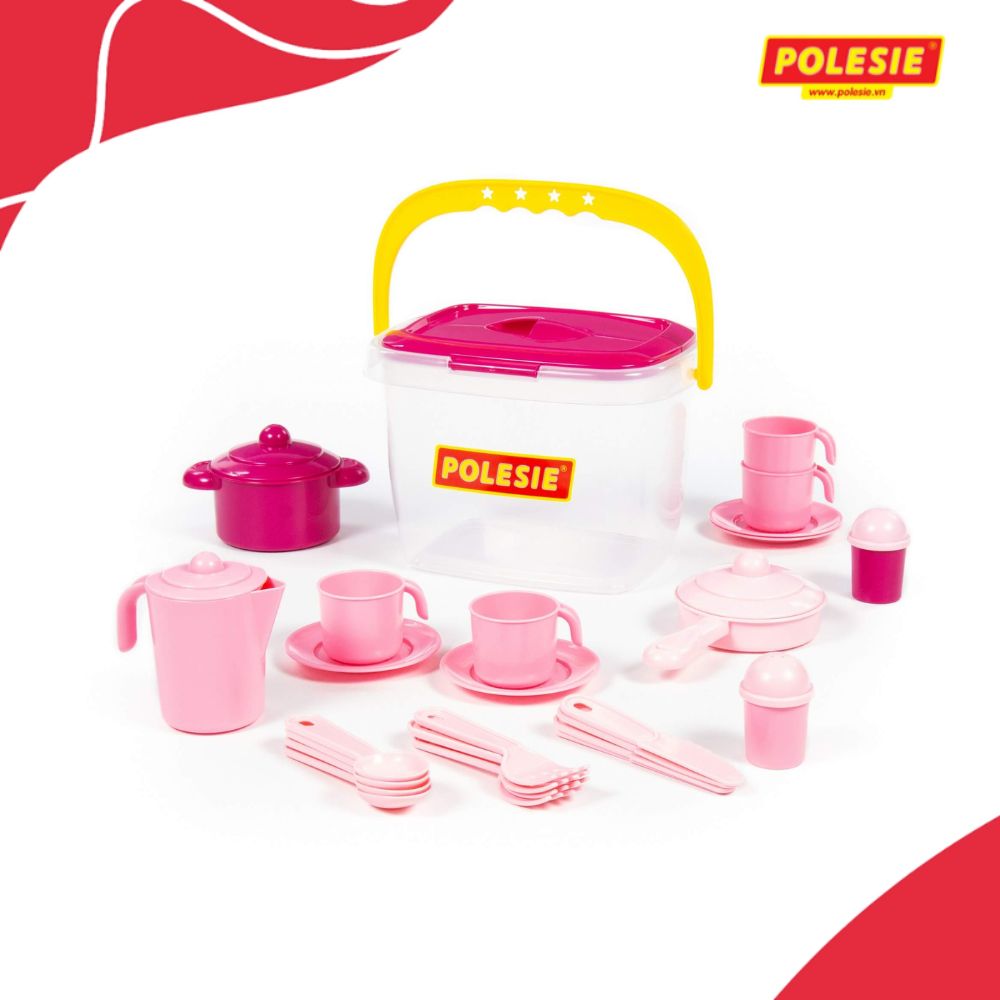 Bộ đồ chơi phụ kiện nhà bếp Nasten’ka cho 4 người (29 mảnh) – Polesie Toys