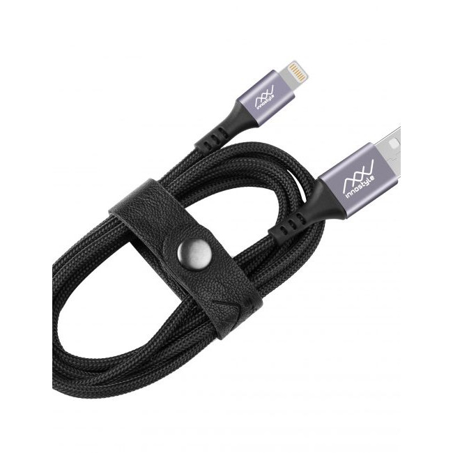 COMBO CÁP INNOSTYLE DURAFLEX 1.5M USB-A TO LIGHTNING + SẠC NHANH INNOSTYLE USB-A PD 12W Minigo (COMBO 1) - Hàng Chính Hãng