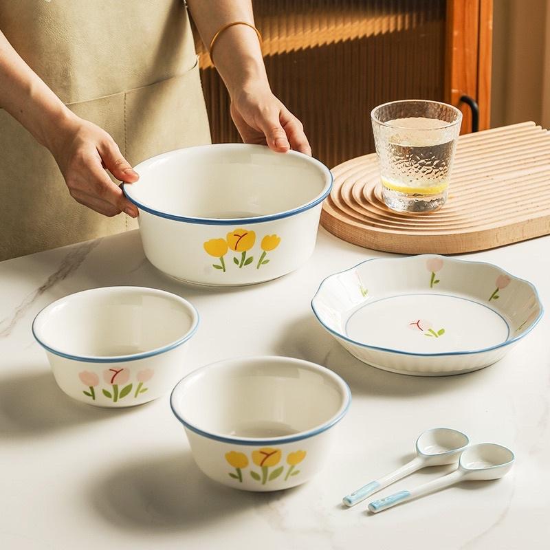 Set chén đĩa bát Sứ chất lượng cao cho người độc thân, cặp đôi có thể làm quà sinh nhật, quà cưới