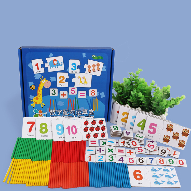 Đồ chơi bảng chữ cái gỗ và que tính học toán cho bé (giáo cụ montessori cho trẻ từ 3 tuổi)