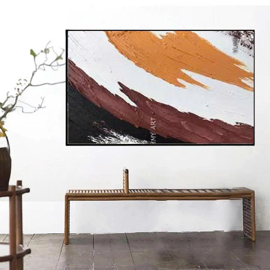 (HCM) Tranh treo tường trừu tượng 2 trang trí phòng khách,nhà hàng, khách sạn kèm đinh treo