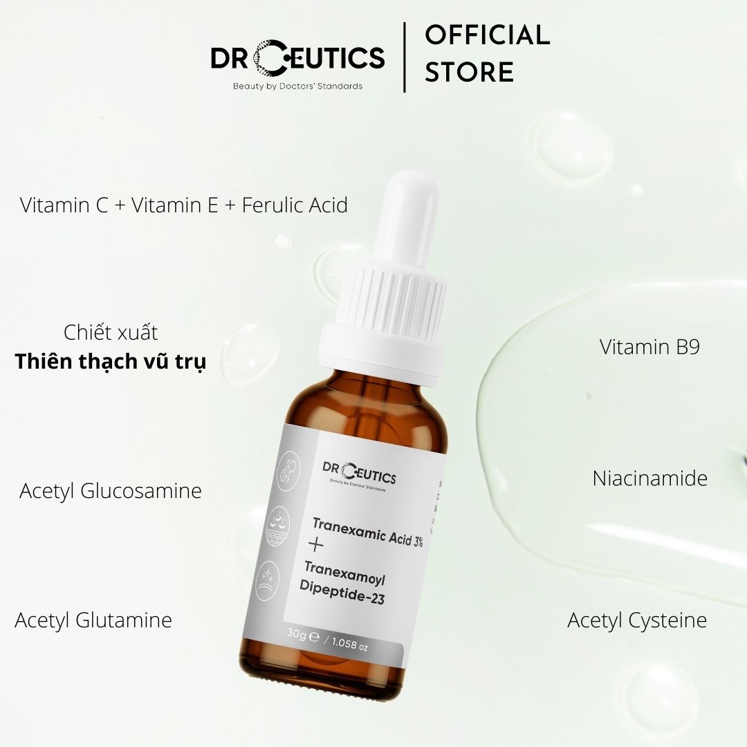 Tinh Chất Làm Mờ Nám Sáng Da Giảm Đỏ DrCeutics Tranexamic 3%