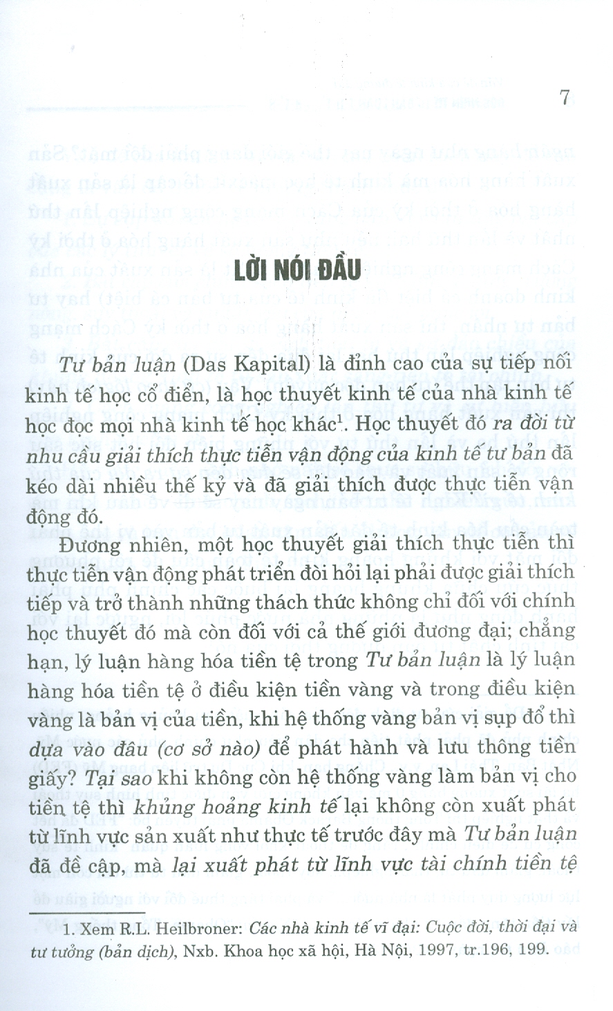 Vấn Đề Của Kinh Tế Đương Đại Góc Nhìn Từ TƯ BẢN LUẬN T - H - T' =&gt; H - T' - H' (Sách chuyên khảo)