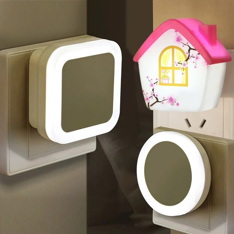 Đèn ngủ cảm biến LED (Cảm biến quang, ánh sáng trắng) - Giao Màu Ngẫu Nhiên