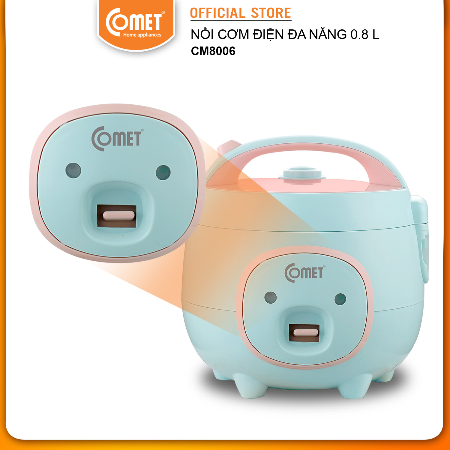 Nồi Cơm Điện Comet CM8006 - 0.8L - Hàng Chính Hãng