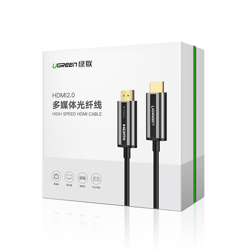 Cáp HDMI 2.0 Sợi Quang Dài 10M Hỗ Trợ 4K@60Hz HDR Cao Cấp Ugreen 50717 - Hàng chính hãng