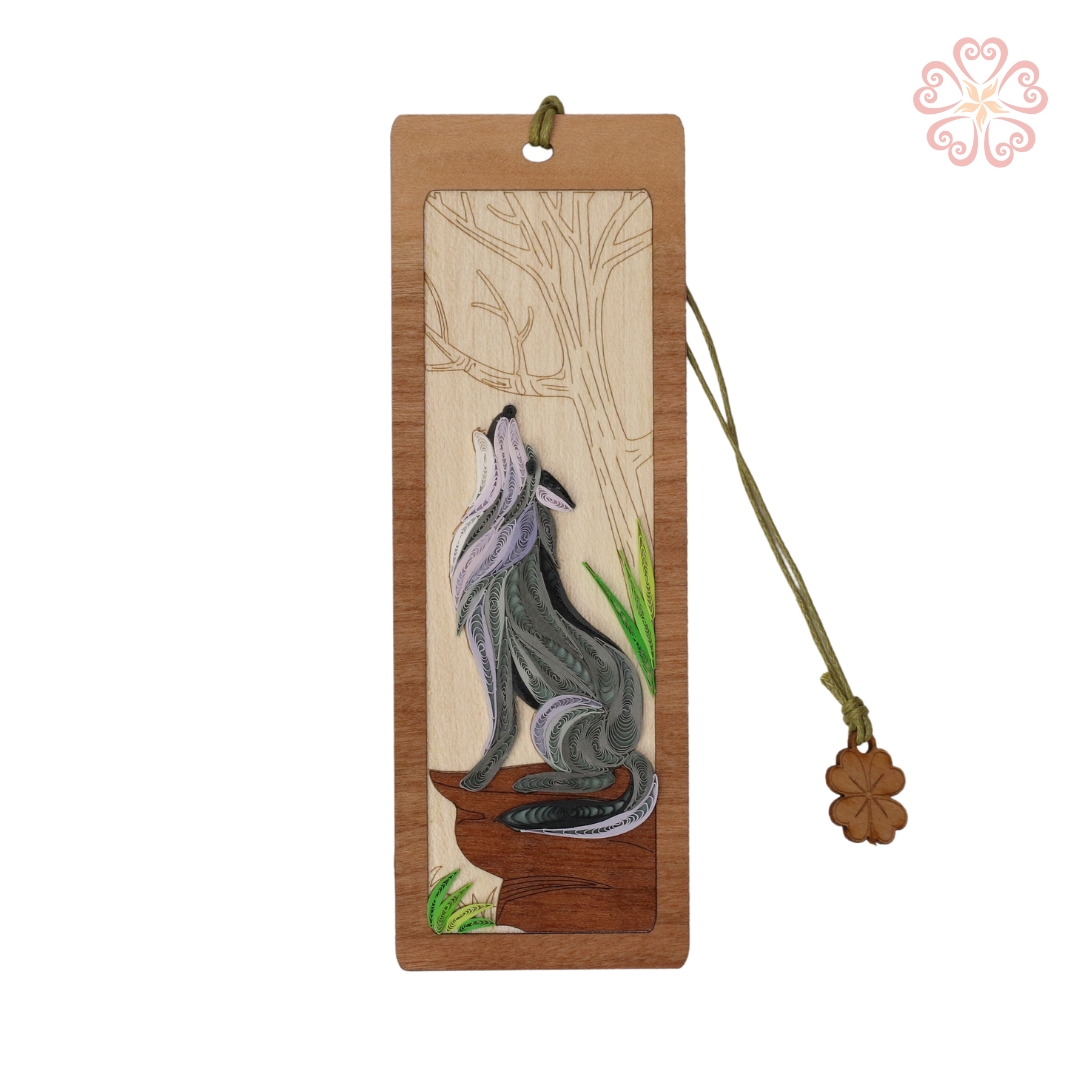 Combo 3 Bookmark Giấy Xoắn Sói Cáo Và Gấu Size 5.2 x13.5