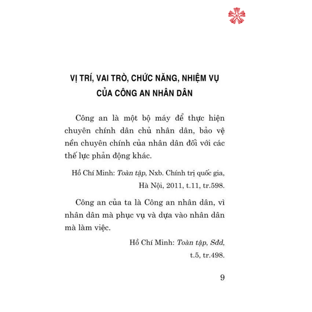 125 câu nói của chủ tịch Hồ Chí Minh về công an nhân dân