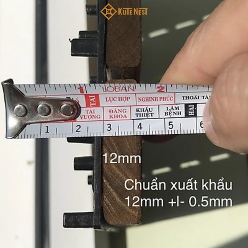 Hộp 6 tấm ván sàn gỗ ban công vỉ nhựa tự lắp ráp, vỉ gỗ lót sàn ban công, sân vườn, hàng xuất khẩu loại 6 nan, KT 30 x 30 x 2.4cm - Kute Nest