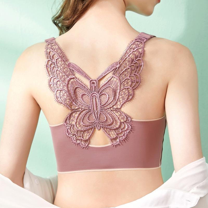 3 Plus Kích Thước Áo Ngực Kích Thước Áo Bralette Liền Mạch Nữ Áo Ngực Làm Đẹp Bướm Lưng Push Up Bra 3XL 4XL 5XL không Dây Quần Lót