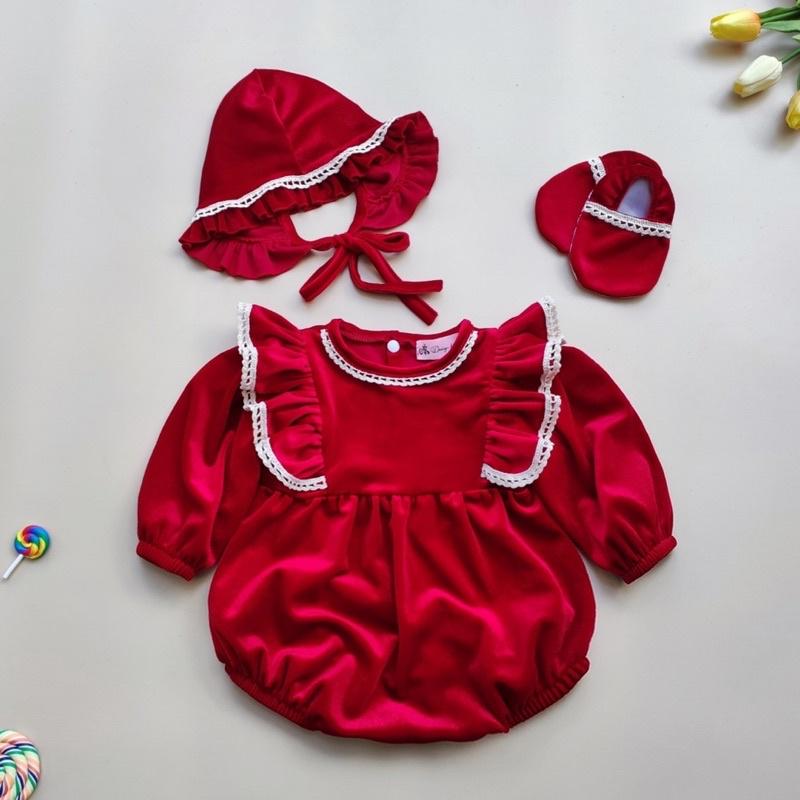 [3-12kg] Body Cánh Tiên Hoa Thêu Chất Organza NHÍM XÙ KIDS Cho Bé Gái Sơ Sinh, Đầy Tháng, Thôi Nôi B084