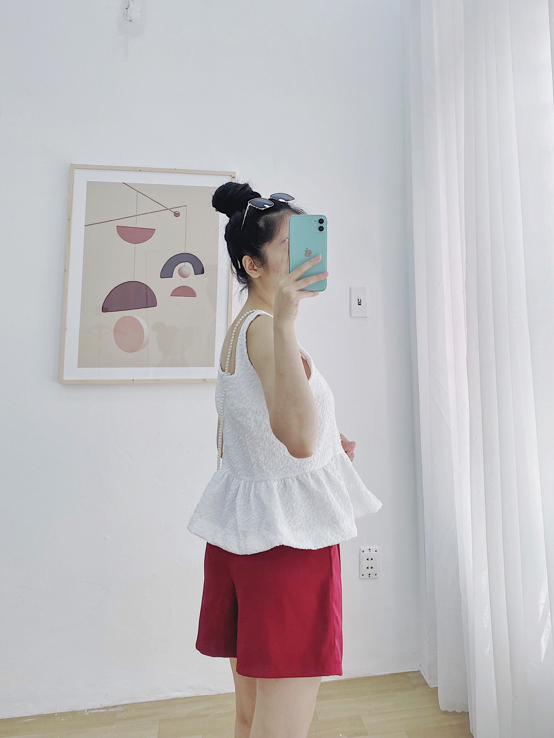 YU CHERRY | Áo nữ Cami Pattern Peplum Top YA375