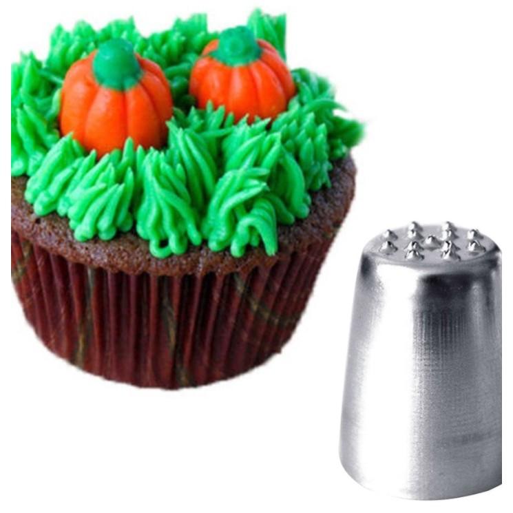 Đuôi bắt kem Lớn hình cỏ inox đúc trang trí kem muffin trang trí đồ uống - DUICO01