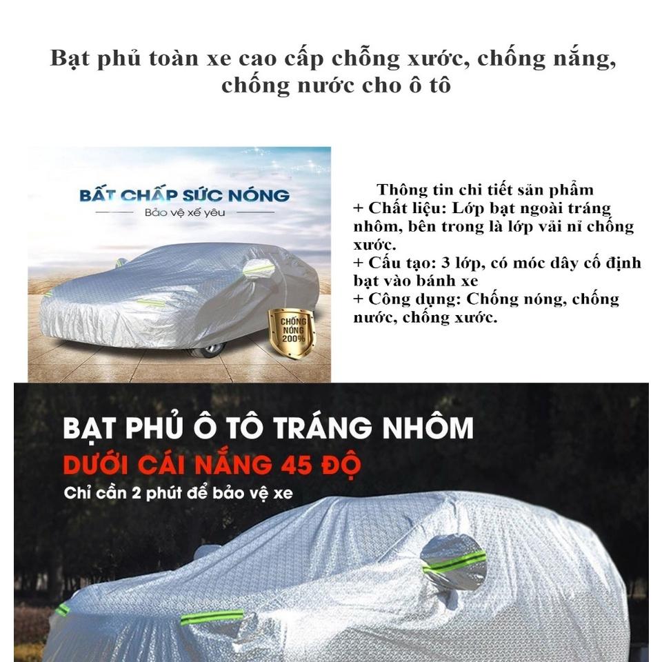 Bạt Phủ Ô Tô Hyundai Grand i10, Hatchback CAO CẤP 3 LỚP Tráng Bạc Cách Nhiệt, Chống Nước