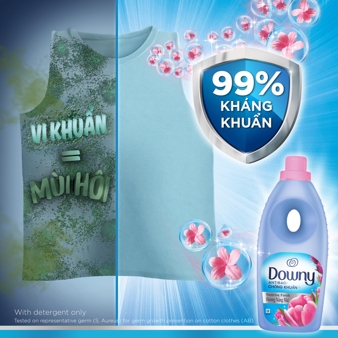 Nước Xả Vải Downy Hương Nắng Mai Dạng Túi (2.3 Lít)