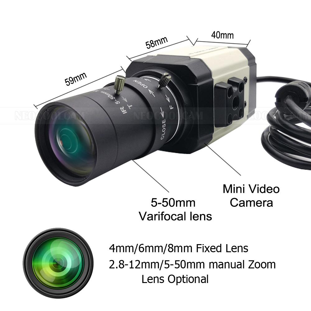 HD 4MP 30 khung hình/giây 2560x1440 Webcam USB công nghiệp Ống kính CS Varifocal 5-50mm có micrô Tốc độ cao UVC Máy quay video PC Hỗ trợ OTG