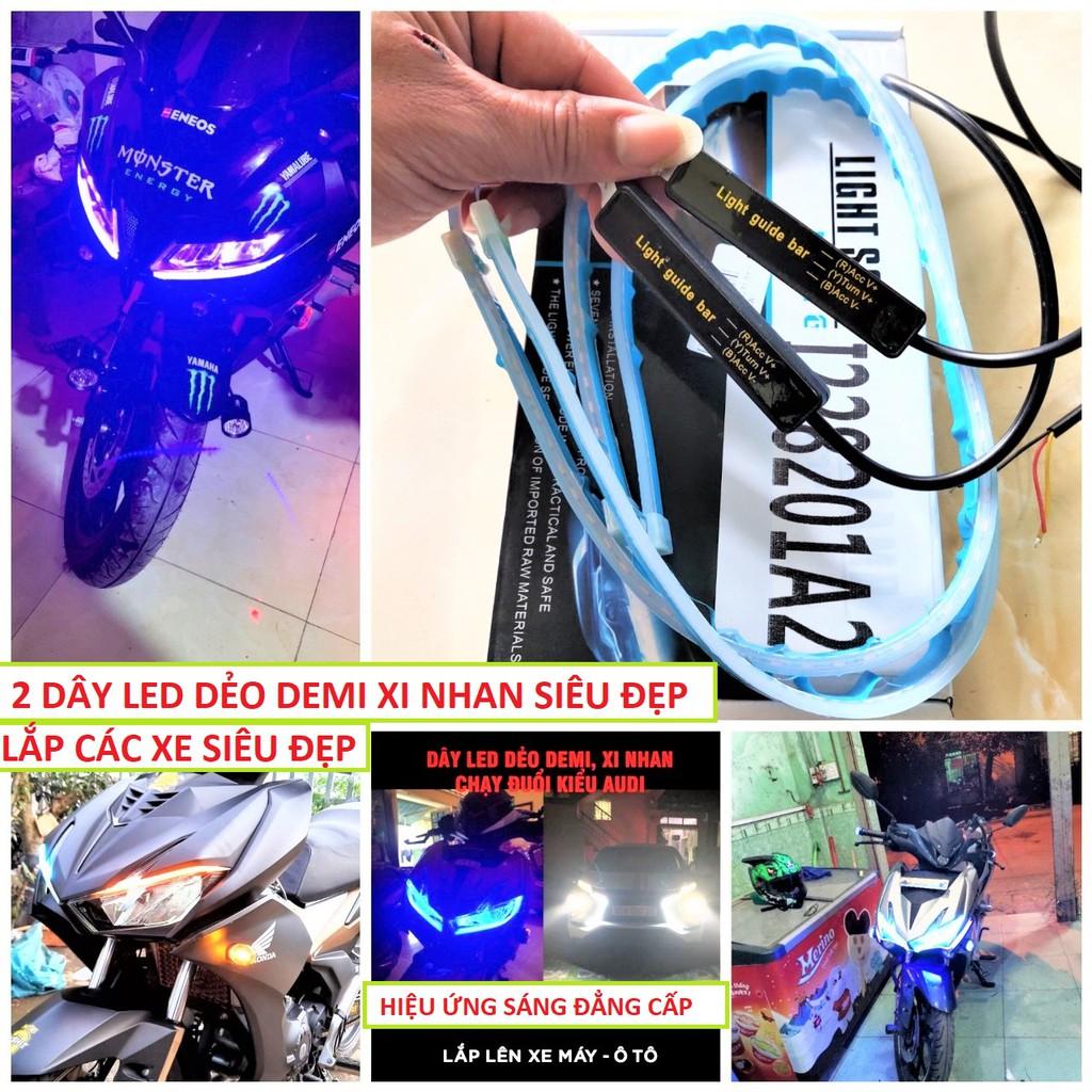 BỘ 2 DÂY LED AUDI TRANG TRÍ XINHAN XE MÁY Ô TÔ LOẠI TỐT SIÊU ĐẸP