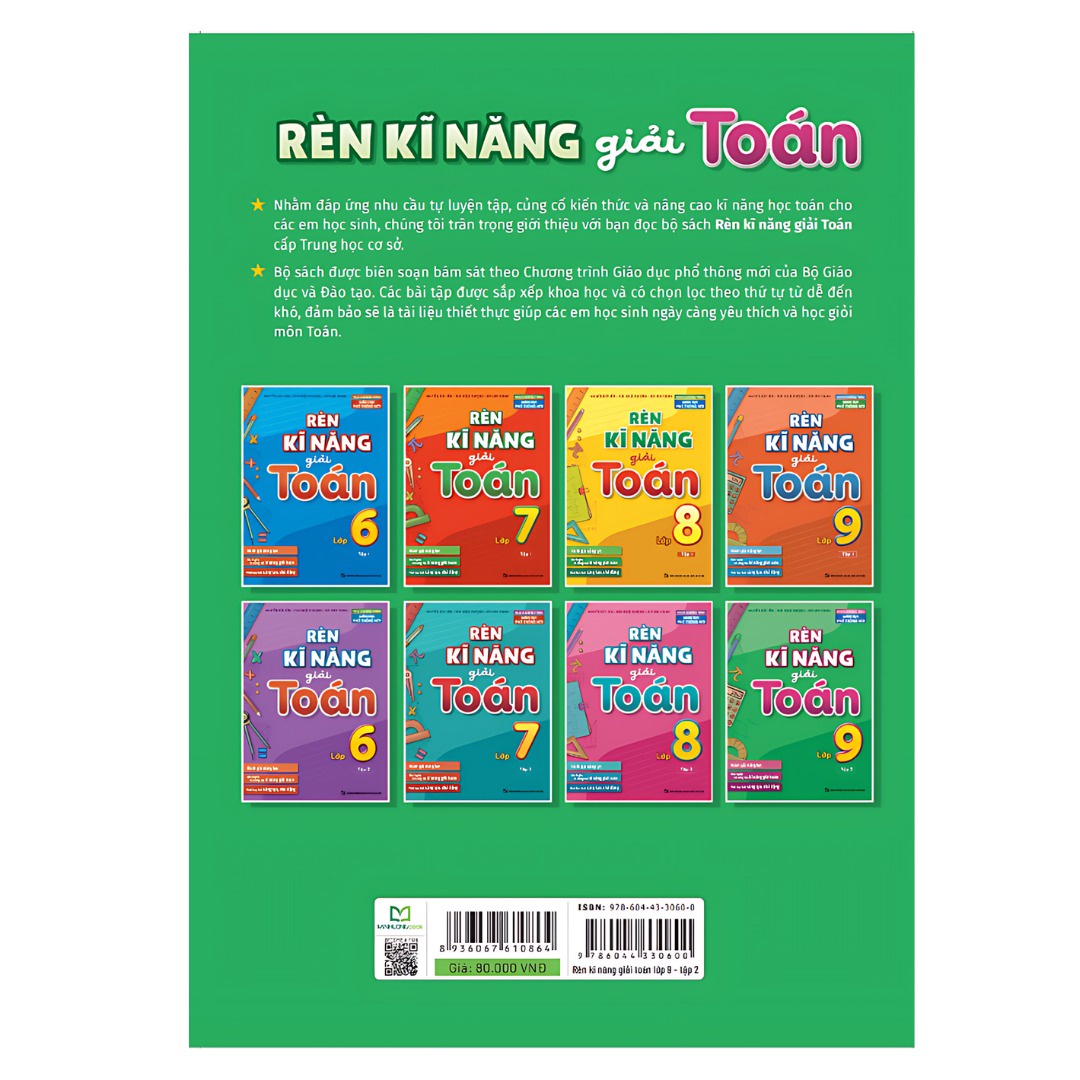 Sách Rèn kĩ năng giải toán lớp 9, tập 2 (Theo chương trình giáo dục phổ thông mới)