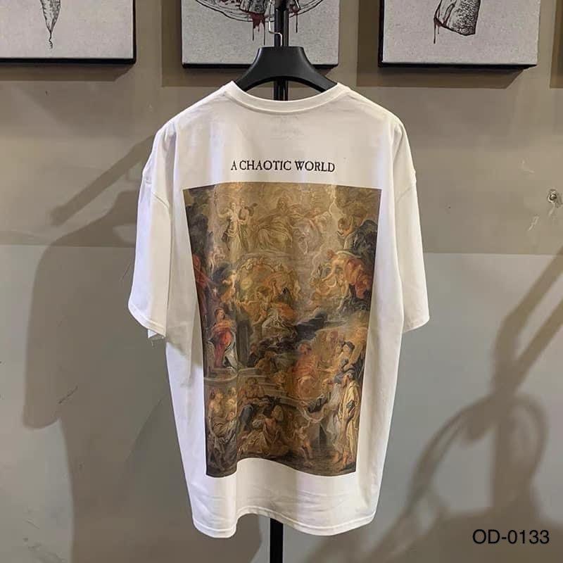 Áo thun oversize A Chaotic World , áo phông cotton nam nữ unisex, ODIN CLOTHING