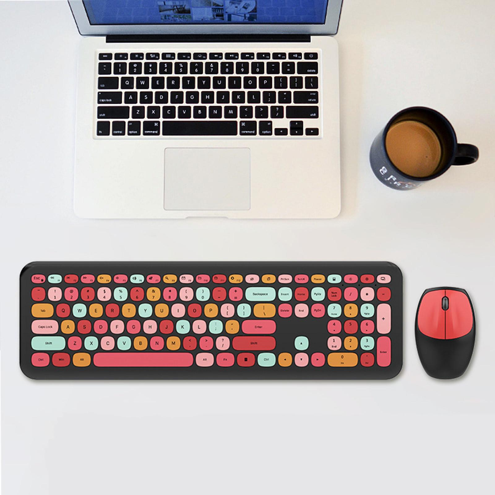 Mini Multi-Colour Wireless 2.4G Keyboard Mouse Set for Computer