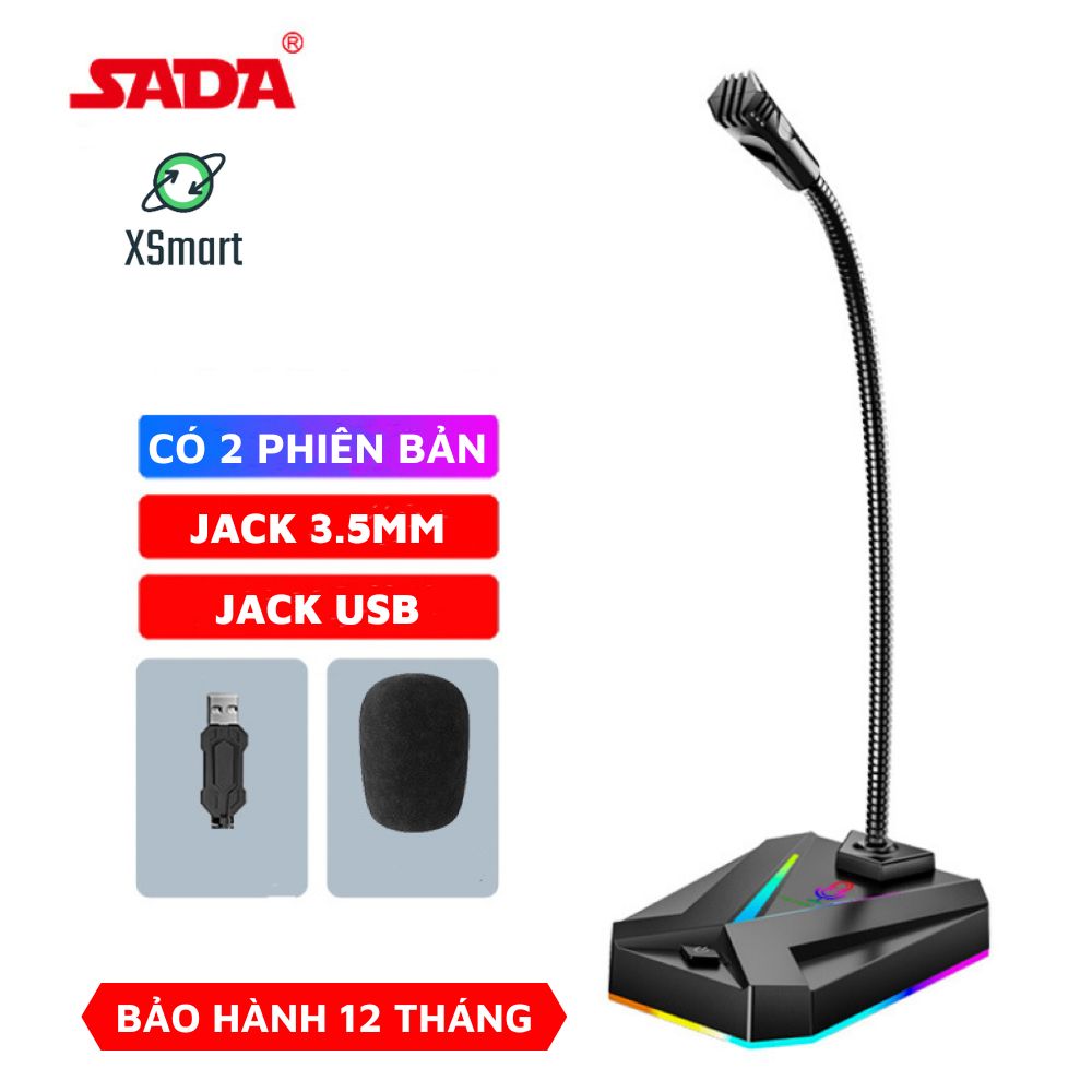 Micro Máy Tính, Laptop MK10 Jack USB Có LED Thu Âm 360 Độ Lọc Tiếng Ồn Độ Nhạy Cao Cho Học Tập, Thuyết Trình, Chơi Game Cực Tốt - Hàng Chính Hãng