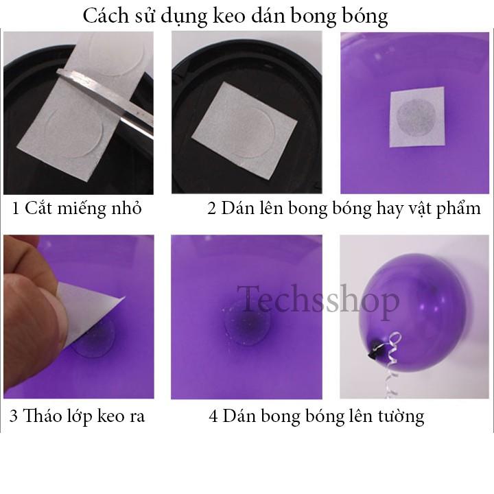 Cuộn Băng Keo 2 Mặt Dán Trang Trí Bong Bóng Sinh Nhật Tiện Lợi 100Dot - Balloon glue - Keo Dán Bong Bóng