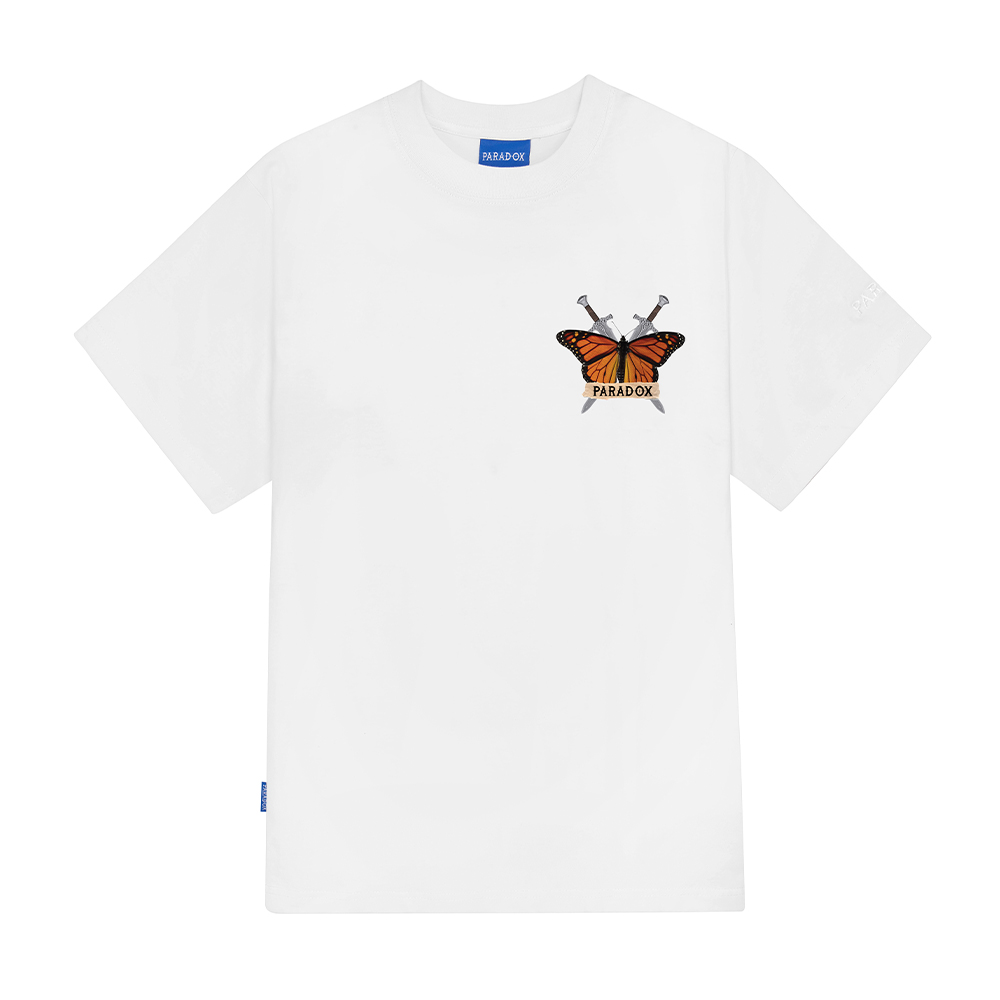 Áo thun form rộng Paradox tay lỡ - Unisex - In hình - TRAP LOVE - Đen, Trắng