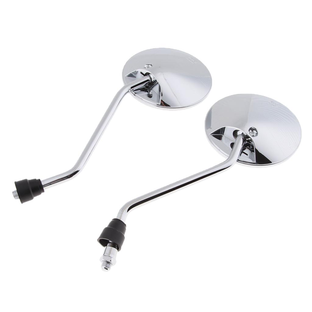2 10mm Xe Máy Tròn Gương Phụ Gắn Gương Chiếu Hậu cho Xe Máy Bụi Bẩn Xe Đạp Xe Tay Ga