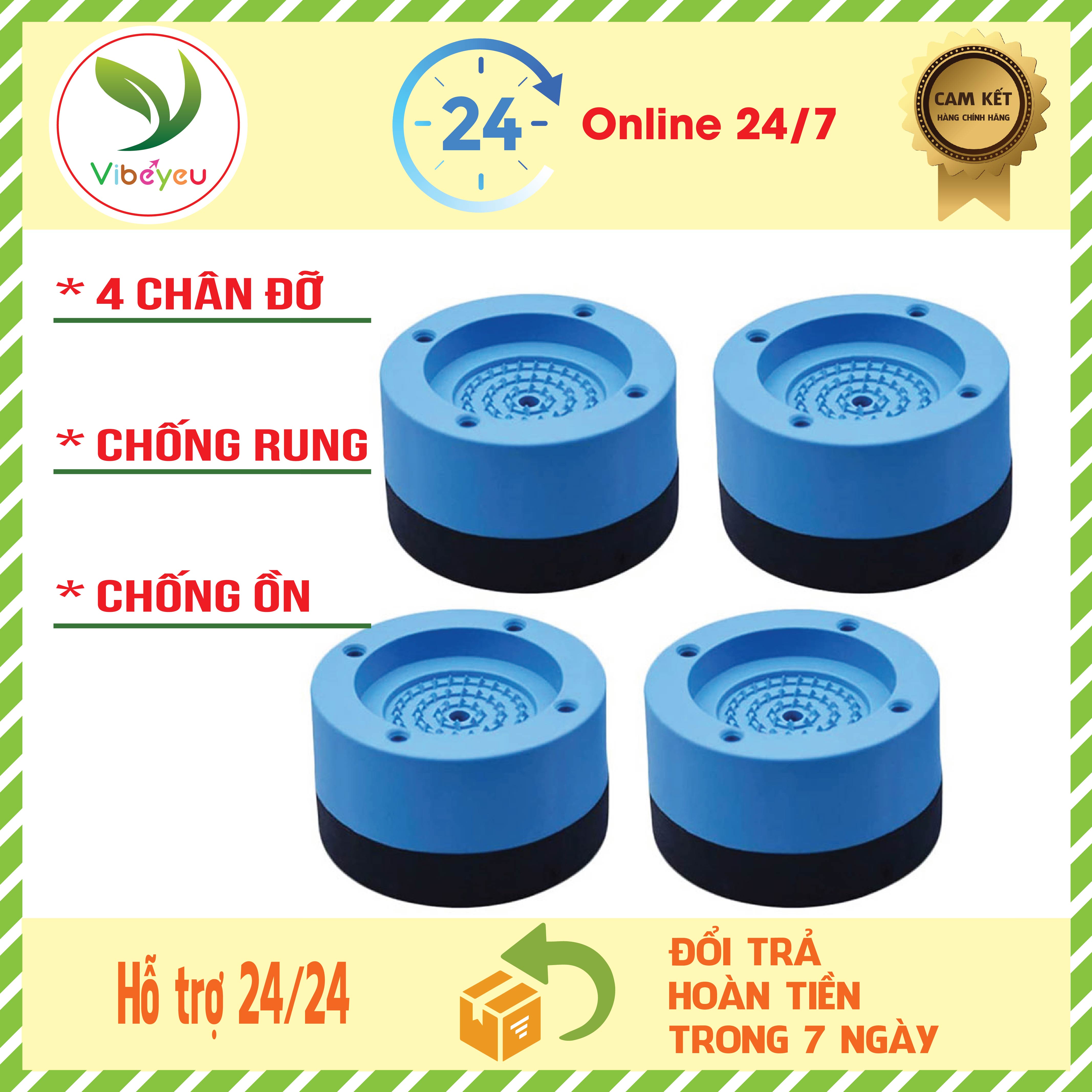 Combo 2 bộ chân máy giặt đa năng, chống rung, chống ồn, tăng chiều cao máy giặt, tủ lạnh