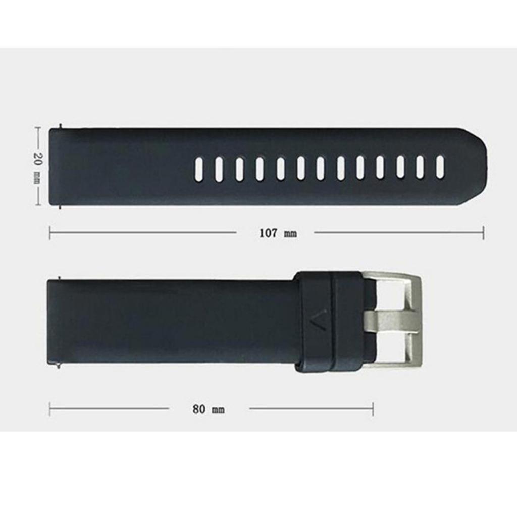 2pcs 20mm Universal Silicone Quick Release Replacement Watch Band Bracelet