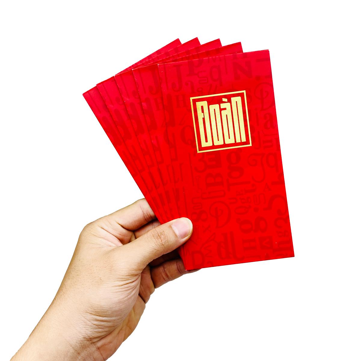 Bộ 5 Bao Lì Xì Tết Bính Ngọ 2026 - Futurebook L389 - Họ Đoàn