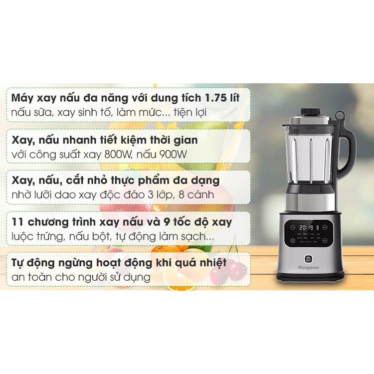 Máy Xay Nấu Đa Năng Kangaroo KG175HB1 - Hàng Chính Hãng