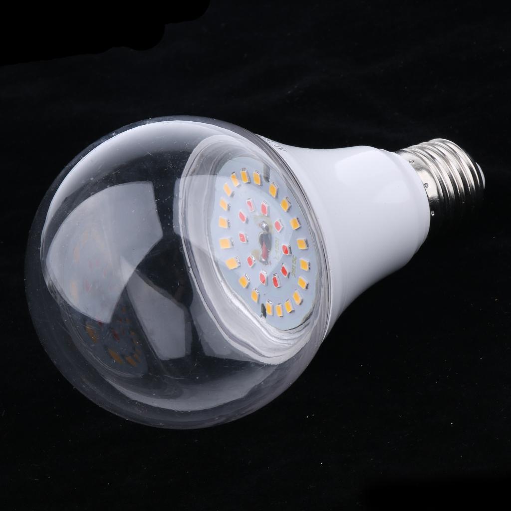 3xE27 Base LED Grow Light Bub Fruit Flower Plant Grow Lamp for Indoor Plants  Warm White_15W