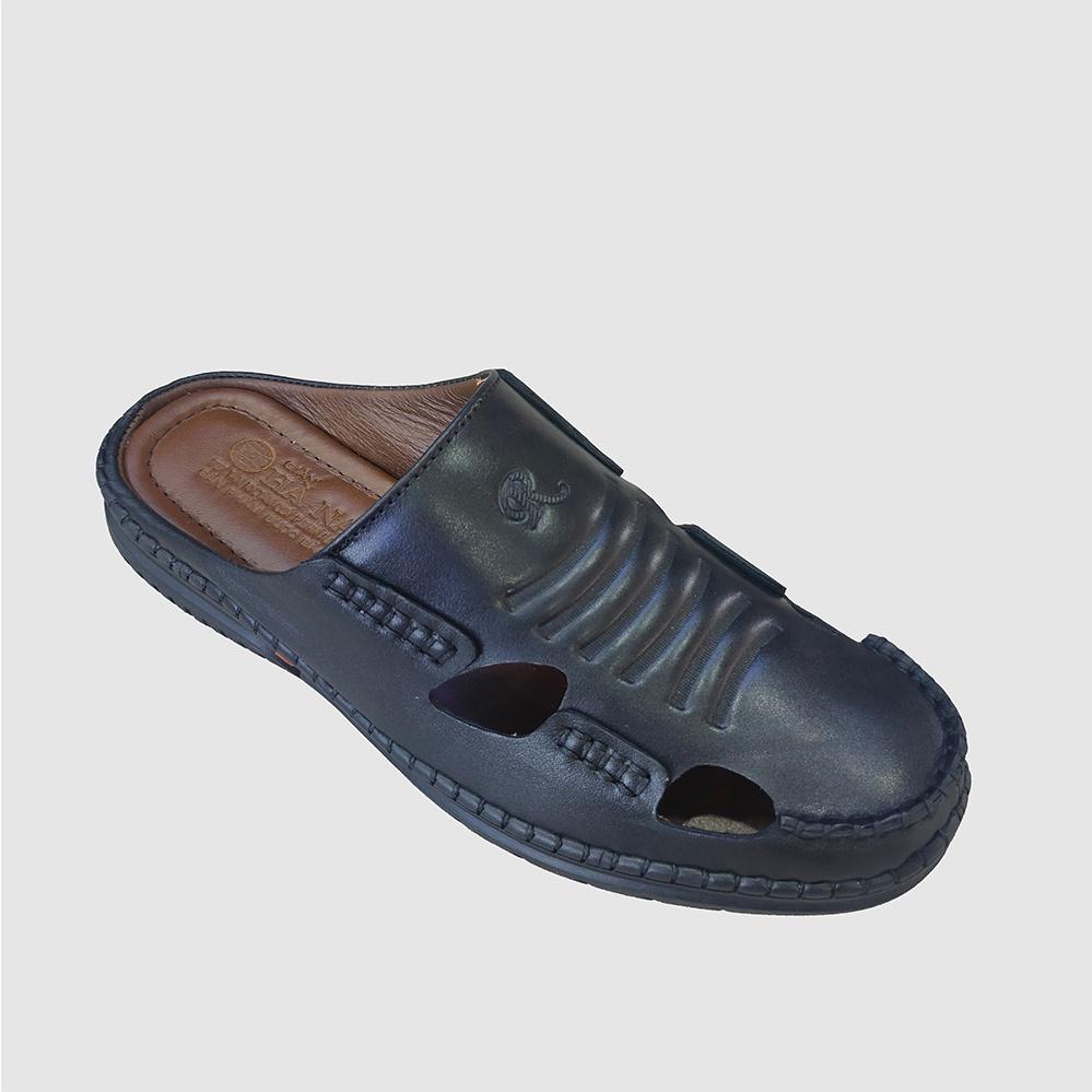 Dép Bít Mũi Nam Da Bò Thật TiTi ĐÔ Cao Cấp GSB20117d