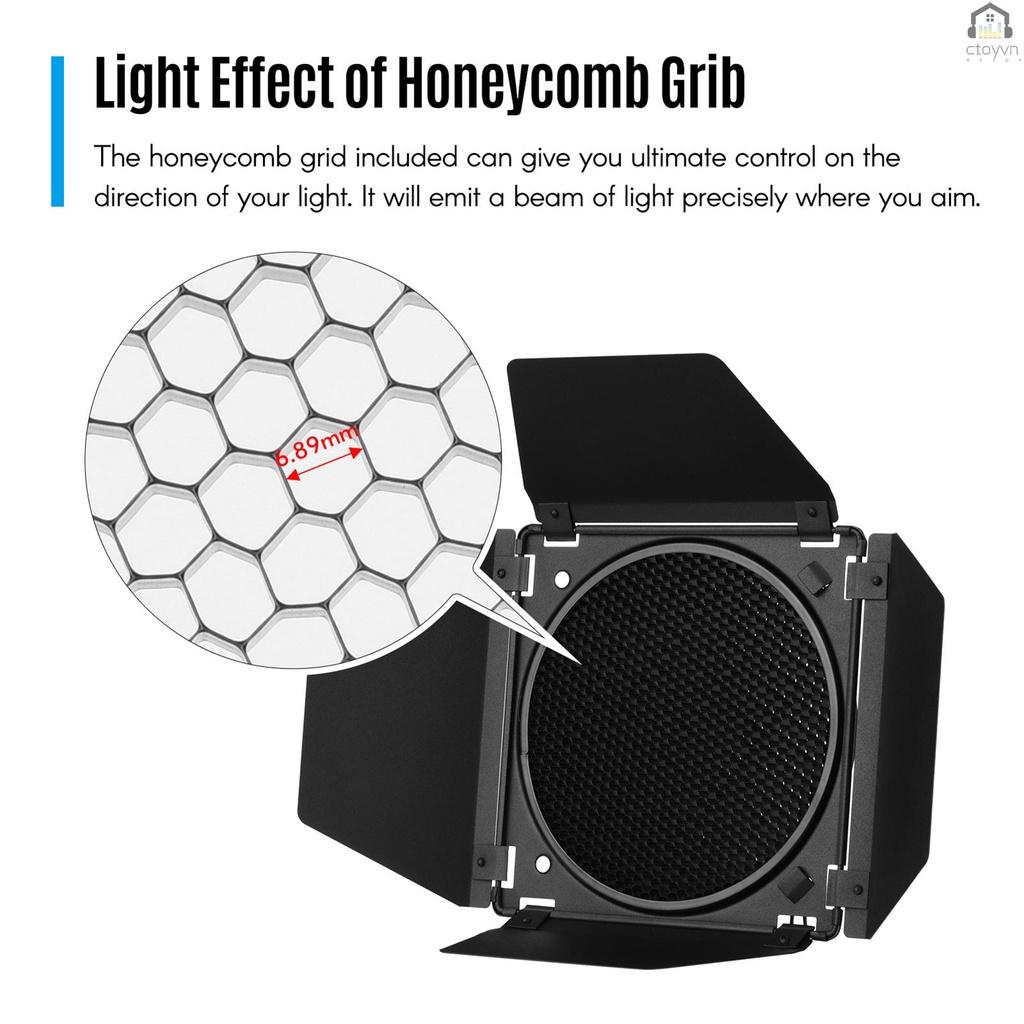 Bộ 4 tấm lọc màu đỏ/xanh lá/xanh lá/ xanh dương/ vàng hình tổ ong tiêu chuẩn Andoer cho đạo cụ chụp ảnh 7 inch