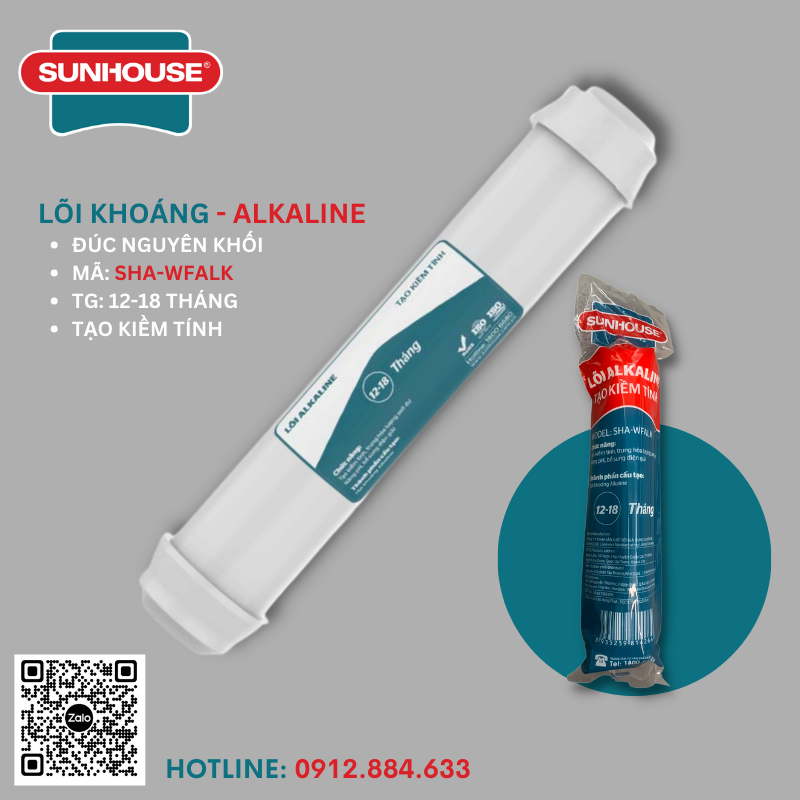 Lõi tạo kiềm Sunhouse Alkaline - Hàng chính hãng