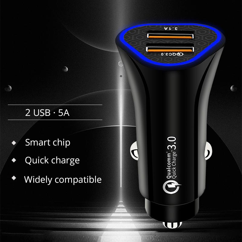 Bộ sạc xe điện thoại di động phổ quát 9V Sạc nhanh 3.0 cho điện thoại di động Bộ sạc xe hơi USB bộ sạc nhanh