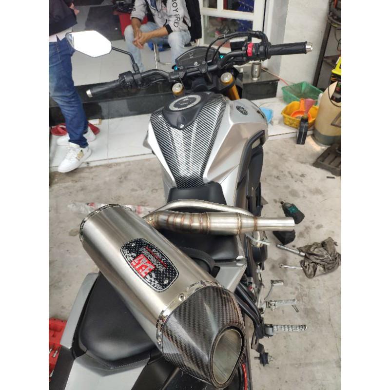 Set pô R77 inox cho MT15 R15 XSR Fz TFX gsx bandit