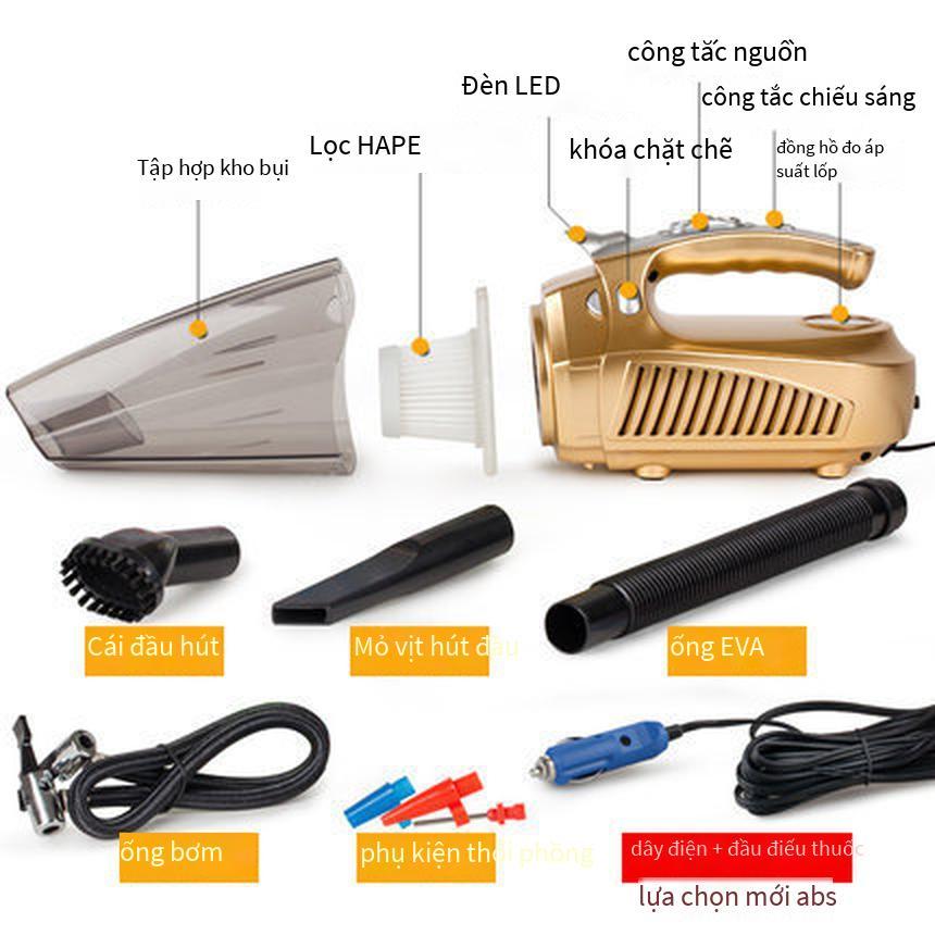 Xe tải giao hàng nhanh trên toàn thế giới máy hút bụi ô tô bơm hơi tất cả trong một máy bơm không khí ô tô công suất cao bốn trong một dành cho phương tiện khô và ướt