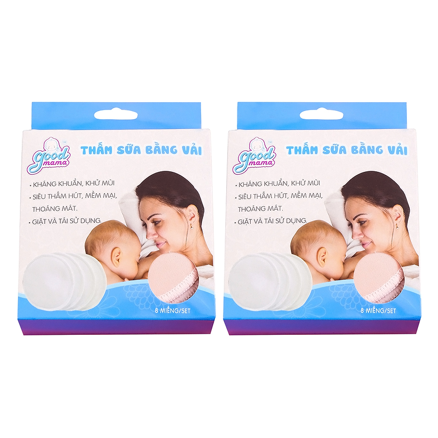 Bộ 2 Hộp Miếng Lót Thấm Sữa Goodmama (8 Miếng / Hộp)